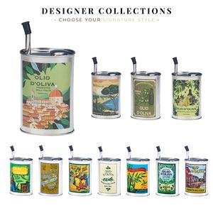 [Holar] Bidon à huile d'olive vintage ovale en acier inoxydable de qualité supérieure, fabriqué à Taïwan, avec bec verseur - Product Image 5