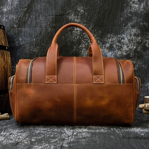 High Quality Design Oem Softshell Genuine <b>Leather</b> Weekender Travel Duffel <b>Bag</b> Water-proof Portable Duffel <b>Leather</b> Travel <b>Bags</b> - Product Image 5