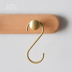 Crochet mural en laiton finition vintage, rail décoratif en métal, antirouille, résistant à la rouille, à fixer au mur pour entrée et salle de bain - Product Image 3