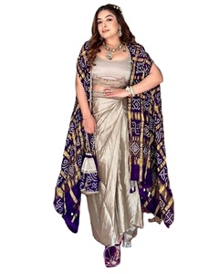 Fabulous Rich Pattern Latest Designer Punjabi Style Georgette Silk Viscose Blouse <b>Dhoti</b> Hand Work Embroidery Dupatta Set Daily - Product Image 1