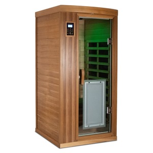 1450W Low EMF 1-Person Far Infrared Red Cedar Deluxe Indoor Sauna Room 8-Heaters - Product Image 1