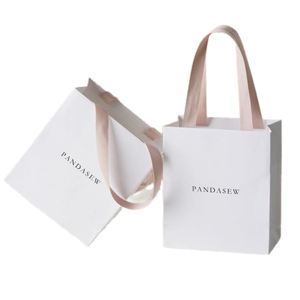 Sacs-cadeaux en papier de marque élégants avec logo pour petites entreprises, présentoirs de bijoux, boutiques et cadeaux d'événements- (Style 01) - Product Image 2