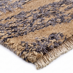 Alfombra DECORDEC de Lana con Medallón Paisley en Gris Taupe, Moderna, Ornamental, Hecha a Mano, Ecológica, Antideslizante, con Detalles en Color Óxido, Oliva y Mostaza - Product Image 6