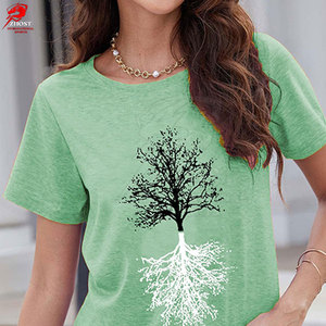 T-shirts décontractés imprimés à l'écran, en coton respirant, tissu doux, style moderne, streetwear, à porter au quotidien - Product Image 5