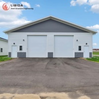 Entrepôt en acier préfabriqué résistant au vent / Bâtiment de stockage métallique à grande portée pour la logistique et l'industrie