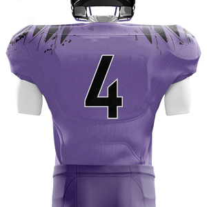 Custom American Football Jersey Set Striped <b>Rainbow</b> Design Sublimated Short Sleeve V-neck Fitted Men's Adult 100% Summer 360g - Product Image 3