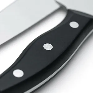 Couteau de chef classique de 8 pouces, lame argentée, manche courbé riveté noir, couteau de cuisine pour couper les fruits et les légumes, pour la cuisine à domicile - Product Image 6