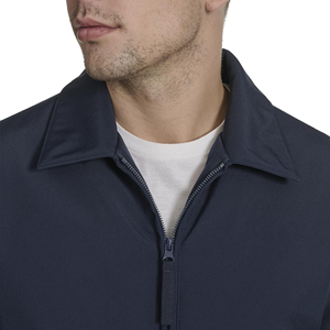 Blouson bomber bleu marine pour homme, coupe classique, couleur unie, fermeture éclair, style décontracté, matière polyester, vêtement d'automne - Product Image 4