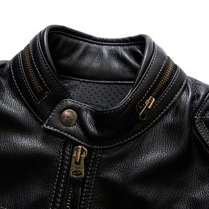 Genuine Fashion <b>Leather</b> <b>Jacket</b> <b>Leather</b> <b>Jacket</b> With Removable Hood Customized <b>Leather</b> <b>Jackets</b> - Product Image 5