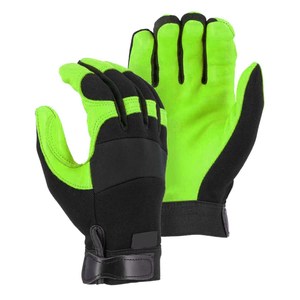 Professional Utility Mechanic <b>Gloves</b> Black Synthetic Leather Palm Breathable Safety Work <b>Gloves</b> Europe Wholesale - Product Image 2