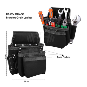 Professional Best Quality Made Tool Bag With Belts Wholesale Men's Pure Leather Tool Kit Belts - Product Image 4