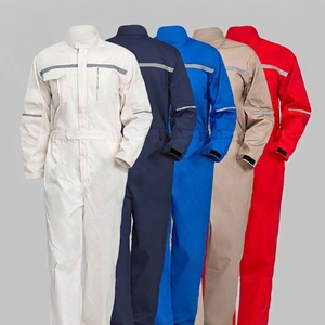 Combinaison de travail bleu marine pour hommes avec bandes réfléchissantes argentées, uniforme de sécurité à manches longues - Product Image 4
