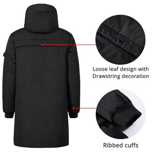 Men’s Winter Parka Long Hooded Puffer Jacket Water-Repellent Windproof Thick Insulated Padded <b>Coat</b> for Cold Weather Outdoor Wear - Product Image 4