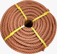 Corde torsadée PE haute résistance Marron Marocain, 3-4 plis, 4mm-24mm, anti-UV, multi-corps, Master HDPE 1, certifiée ISO 9001, marine