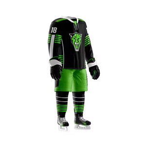 Uniforme de Hockey sobre Hielo de Manga Corta con Protección UV, 100% Poliéster, Logotipo Personalizado, Ropa Deportiva Informal Transpirable OEM, Venta Caliente - Product Image 1