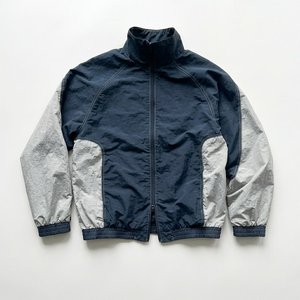 Conjunto de Chaqueta y Pantalón Cortavientos de Nailon Azul y Blanco para Hombre, con Logotipo Personalizado, para Verano, Estilo Urbano, Vintage - Product Image 2