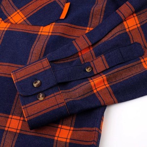 Chemise en flanelle à carreaux respirante 100 % coton pour homme, coupe oversize, manches longues, double poche, toucher doux, formelle, printemps - Product Image 4