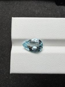 Aigue-marine bleue véritable, pierre précieuse naturelle, couleur Santa Maria, pour la fabrication de bijoux, bague, pendentif, cadeau pour collectionneur, 2,58 carats - Product Image 1