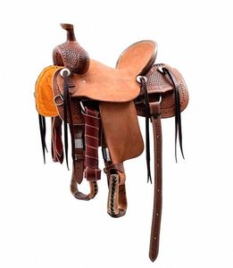 Selle Western en Cuir Premium avec Arceau en Plastique pour Débutants - Confortable pour les Leçons et l'Entraînement Équestre - Fournisseur Indien - Product Image 1