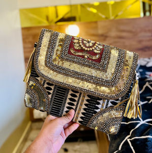 Bolso de mano Vintage bohemio gitano para mujer, bolso Banjara, artesanías de lujo, bandolera de hombro Hippie étnico, bolsos de noche al por mayor - Product Image 4