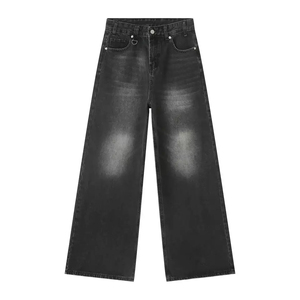 Custom <b>Spray</b> Painted Design Winter Waterproof Baggy Jeans Denim Pants High Waist Flare Fit Women Factory Direct Sale OEM Service - Product Image 6