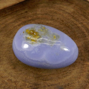 Venta al por Mayor de Cabujones de Ágata Azul Natural de Alta Calidad en Forma de Huevo, Piedras Preciosas Naturales para Joyería - Product Image 1