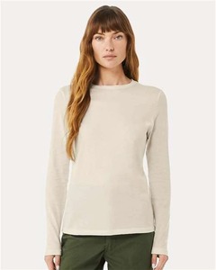 T-shirt uni blanc personnalisé à manches longues unisexe en mélange de coton col rond, t-shirt vierge en gros OEM, hauts décontractés à manches longues - Product Image 5
