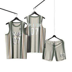 Customized Printed Breathable Mesh Moisture Wicking High Quality Men's Sublimated Sleeveless Reversible <b>Basketball</b> Uniform Sets - Product Image 1