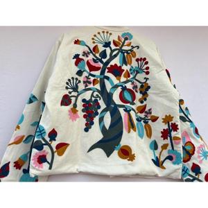 Velvet Suzani Short <b>Jacket</b> Embroidered Winter Festival Coat Handmade Tribal Bohemian Button Closure 100% Cotton Reversible - Product Image 5