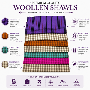 Woollen Shawls with Soft Warm Fabric Elegant Designs Winter Fashion <b>Wraps</b> & Bulk Export Worldwide Supply - Product Image 6