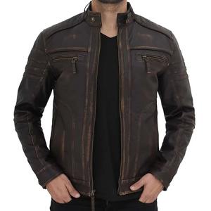 UNIQUE CLOTHING Veste d'hiver pour homme en cuir imprimé personnalisé, col montant, respirante, coupe-vent, élégante, style urbain, usage quotidien - Product Image 4