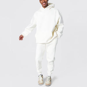 Conjunto Deportivo de Forro Polar Casual con Capucha para Hombre, Chaqueta con Cierre y Pantalones de Chándal, Dos Piezas, 100% Algodón, Oferta - Product Image 2