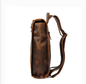 high quality <b>leather</b> <b>backpack</b> for travel work office collegeLarge Big Capacity <b>Leather</b> <b>Backpack</b> Full Grain <b>Leather</b> Cotton Unisex - Product Image 2