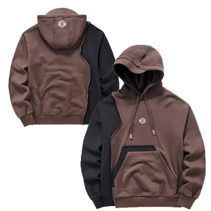 Sweat à capuche décontracté pour homme, style patchwork, manches contrastées, vente en gros, vêtements techniques, fournisseur OEM - Product Image 1