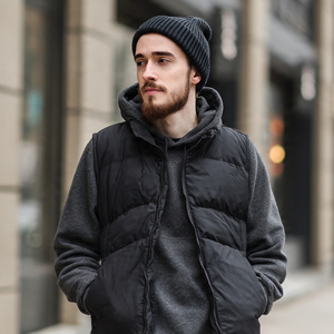 Chaleco acolchado con cremallera para hombre, cuello alto, sin mangas, chaleco acolchado para hombre, ropa de abrigo cálida para invierno, chaleco acolchado para hombre - Product Image 5