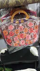Colorful Handmade Satin Beaded Floral Embroidery Clutch Bag with Chains Evening Purse for Women <b>Shoulder</b> <b>Strap</b> Flap Closure - Product Image 3