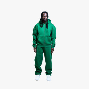 Cotton Zipped Acid Wash Tracksuits <b>Set</b> Custom Logo Oversized Vintage Stone Wash Hoodie <b>Sweatpants</b> <b>Set</b> for Men - Product Image 6