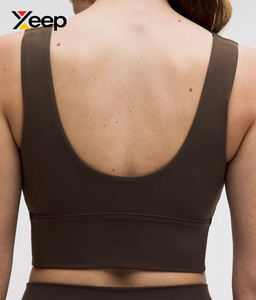 เสื้อชั้นในกีฬาโยคะคุณภาพสูงสำหรับผู้หญิง XEEP รุ่น XC-SB-158 แบบเรียบง่าย ระบายอากาศได้ดี สายปรับได้ แผ่นรองถอดออกได้ รองรับได้ดีเยี่ยม แห้งเร็ว - Product Image 4