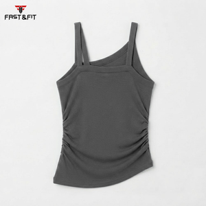 Custom Logo New Fashion Light Weight Breathable Casual Sports Girls Workout Women Tank <b>Top</b> Made in Pakistan - Product Image 5