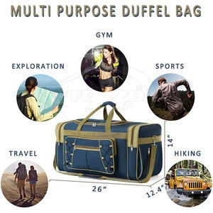 High Quality Custom Made Polyester Casual Duffle Bags Large Capacity Eco-Friendly Outdoor Use <b>Adjustable</b> <b>Strap</b> Hot Selling - Product Image 4