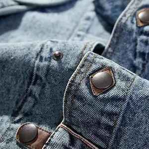 Chaqueta vaquera para hombre al por mayor, personalizada OEM, efecto desgastado, estilo vintage, lavado, oversize, 100% algodón, estilo urbano, invierno - Product Image 6