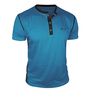 Custom Men's Blue Short Sleeve V-Neck <b>T</b>-<b>Shirt</b> Slim Fit Quick Dry Knitted <b>Polyester</b> Casual Wear - Product Image 4