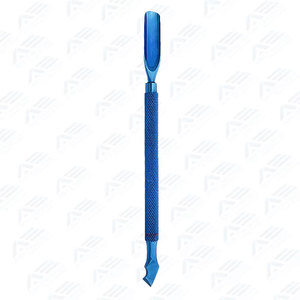 Pousse-cuticules carré angulaire argenté personnalisé avec logo, coupe-ongles, instrument de beauté, produit de soin des ongles - Product Image 4