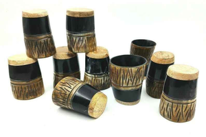 Vaso de chupito de cuerno de búfalo hecho a mano con tamaño personalizado y vaso de cuerno para cerveza y vino - Product Image 3