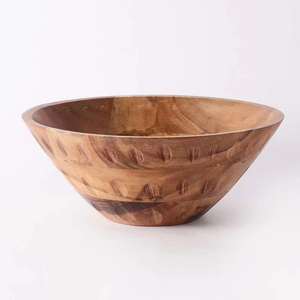 Bol en bois pour salade de légumes et de fruits, fait à la main, en bois naturel, grand bol de service pour la cuisine, la table à manger, la maison - Product Image 6