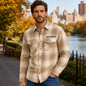Chemises en flanelle pour hommes, fabrication sur mesure, chemises en coton à carreaux pour les détaillants de streetwear, personnalisation de la marque, vente en gros pour les acheteurs de détail - Product Image 4