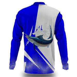 Chemises de pêche à impression par sublimation, 100% polyester, col rond, manches longues, protection solaire UPF50+, maillots de pêche - Product Image 2