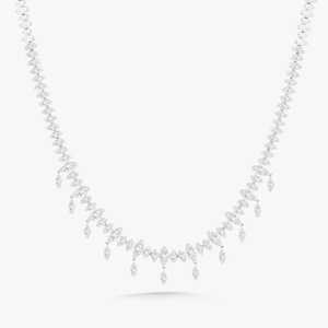 Lab Grown Diamond <b>Choker</b> Necklaces Pave Dangle Drop Marquise Shape Classic Elegant Luxury Jewelry 14K 18k Solid Gold 925 <b>Silver</b> - Product Image 4