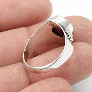 Natural Oval Cut Ruby Gemstone Handmade Bohemian <b>Ring</b> <b>Crafted</b> From Pure 925 Solid Silver Unisex Jewelry Perfect For Wear Daily - Product Image 3
