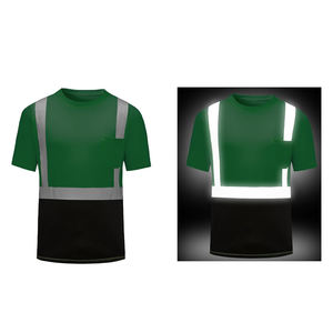 Camiseta de Alta Visibilidad Reflectante Verde con Logotipo Personalizado, Ropa de Trabajo de Seguridad, Camiseta de Seguridad para Hombre, Nueva Camiseta Moderna de Alta Calidad - Product Image 5